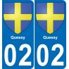 02 Quessy sticker plate registration city