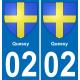 64 Pau autocollant sticker plaque immatriculation auto ville