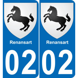 02 Renansart placa etiqueta de registro de la ciudad