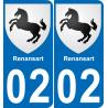 64 Pau autocollant sticker plaque immatriculation auto ville