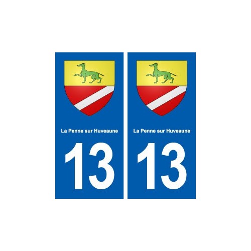 13 La Penne-sur-Huveaune blason ville autocollant plaque sticker