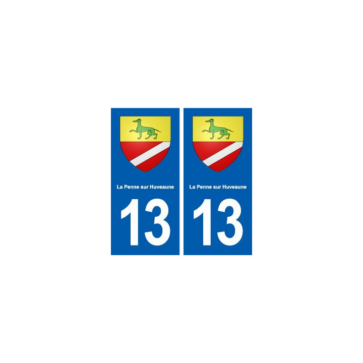 13 La Penne-sur-Huveaune blason ville autocollant plaque sticker