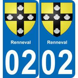 02 Renneval placa etiqueta de registro de la ciudad