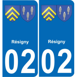 02 Résigny-aufkleber plakette ez stadt