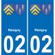 02 Résigny sticker plate registration city