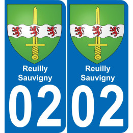 02 Reuilly-Sauvigny placa etiqueta de registro de la ciudad