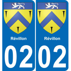 02 Révillon placa etiqueta de registro de la ciudad