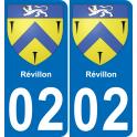 02 Révillon sticker plate registration city