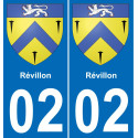 02 Révillon-aufkleber plakette ez stadt