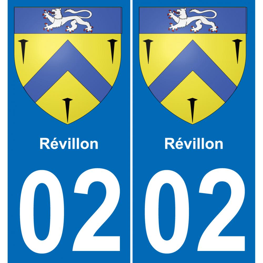 02 Révillon sticker plate registration city