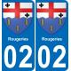 64 Pau autocollant sticker plaque immatriculation auto ville