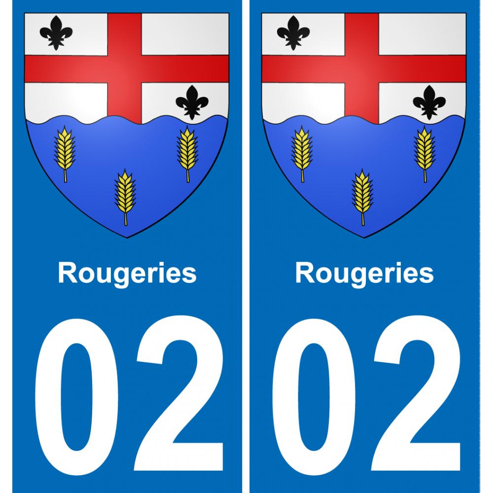 02 Rougeries sticker plate registration city