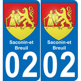 02 Saconin-et-Breuil sticker plate registration city