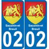 02 Saconin-et-Breuil-aufkleber plakette ez stadt