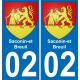 64 Pau autocollant sticker plaque immatriculation auto ville