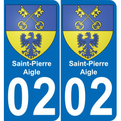 02 Saint-Pierre-Aigle placa etiqueta de registro de la ciudad