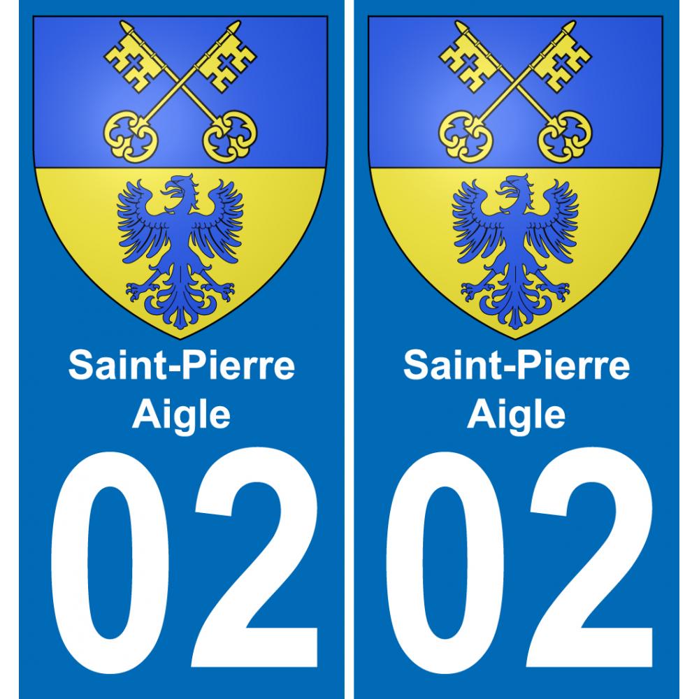 02 Saint-Pierre-Aigle sticker plate registration city