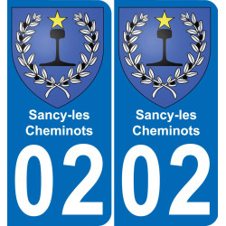 02 Sancy-les-Cheminots placa etiqueta de registro de la ciudad