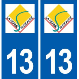 13 La Penne-sur-Huveaune logo ville autocollant plaque sticker