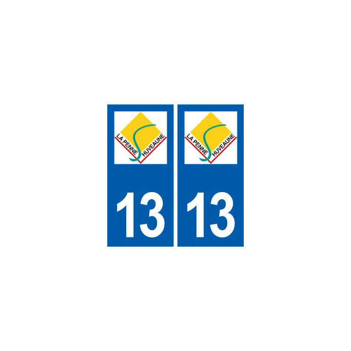 13 La Penne-sur-Huveaune logo ville autocollant plaque sticker