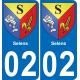 64 Pau autocollant sticker plaque immatriculation auto ville