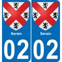 02 Serain sticker plate registration city