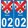 02 Serain sticker plate registration city