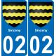 02 Sinceny sticker plate registration city