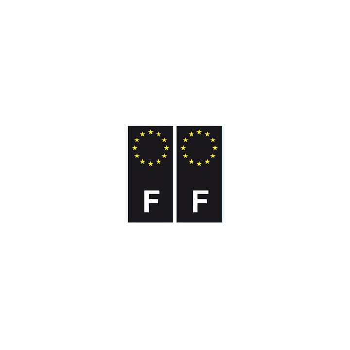 F Europe noir autocollant plaque