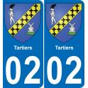 02 Tartiers sticker plate registration city