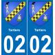 64 Pau autocollant sticker plaque immatriculation auto ville