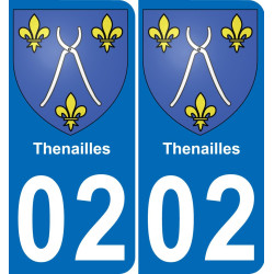 02 Thenailles placa etiqueta de registro de la ciudad