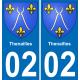 02 Thenailles-aufkleber plakette ez stadt