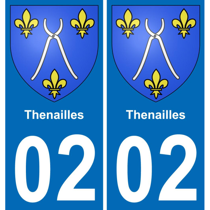 02 Thenailles-aufkleber plakette ez stadt