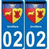 64 Pau autocollant sticker plaque immatriculation auto ville