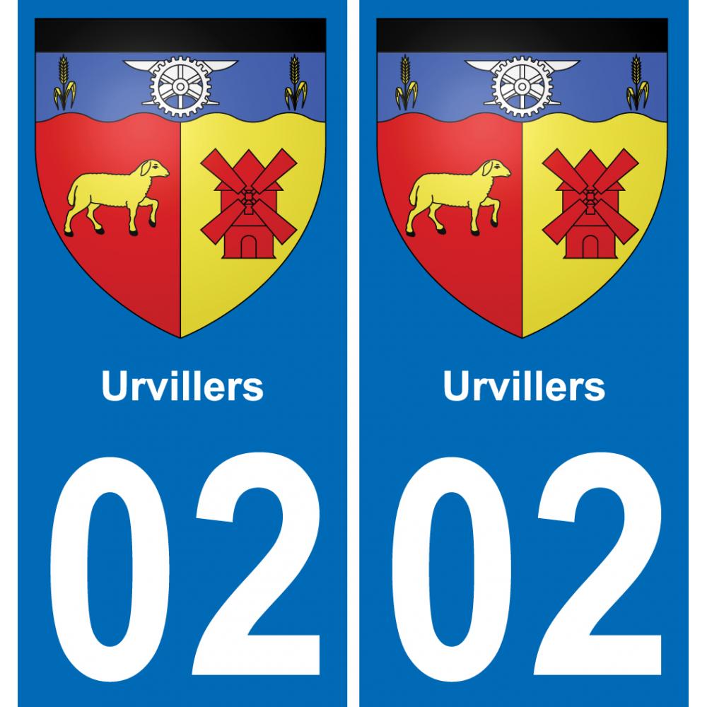 02 Urvillers sticker plate registration city