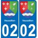 02 Vauxaillon placa etiqueta de registro de la ciudad