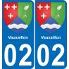 64 Pau autocollant sticker plaque immatriculation auto ville