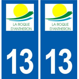 13 La Roque-d'Anthéron logo ville autocollant plaque sticker
