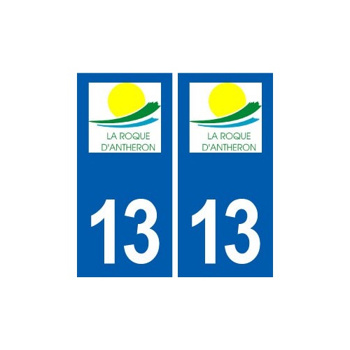 13 La Roque-d'Anthéron logo ville autocollant plaque sticker