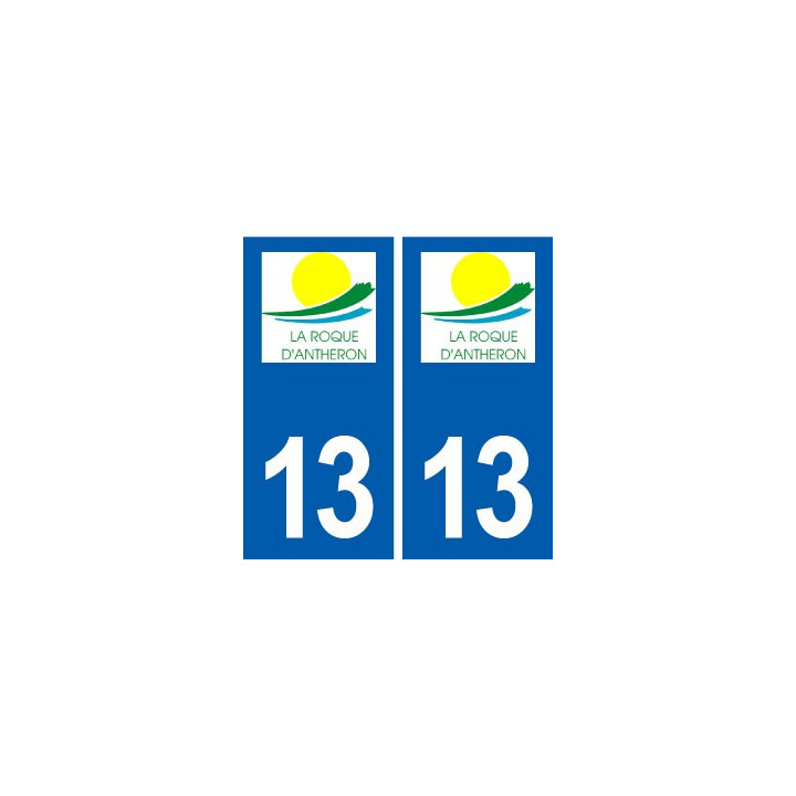 13 La Roque-d'Anthéron logo ville autocollant plaque sticker