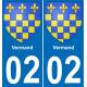 02 Vermand sticker plate registration city