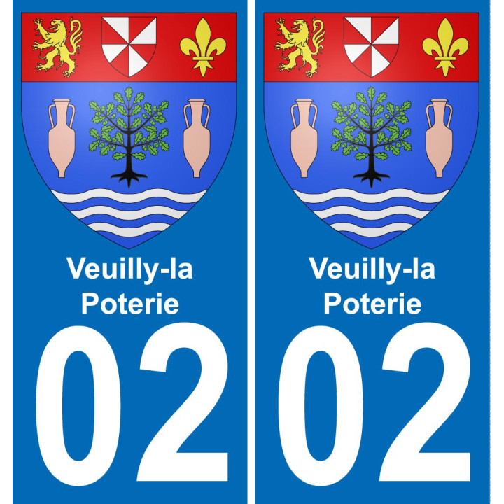 02 Veuilly-la-Poterie sticker plate registration city