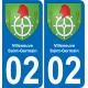 02 Villeneuve-Saint-Germain autocollant sticker plaque immatriculation auto ville
