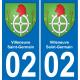 02 Villeneuve-Saint-Germain autocollant sticker plaque immatriculation auto ville