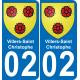 02 Villers-Saint-Christophe placa etiqueta de registro de la ciudad