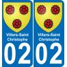 02 Villers-Saint-Christophe-aufkleber plakette ez stadt