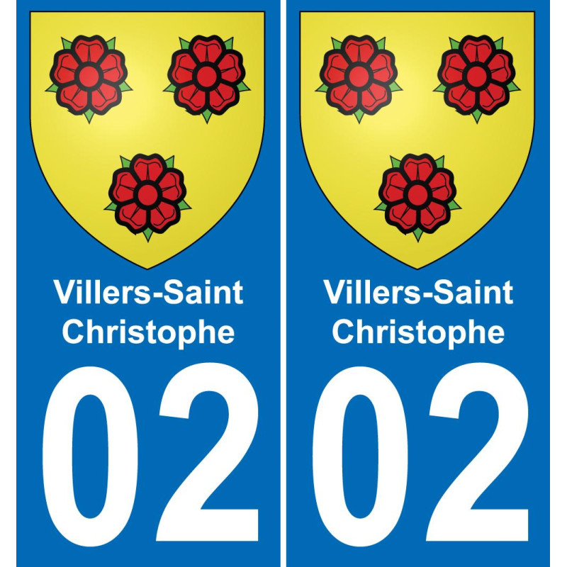 02 Villers-Saint-Christophe-aufkleber plakette ez stadt