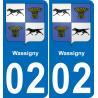 64 Pau autocollant sticker plaque immatriculation auto ville