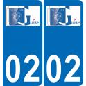 02 Guise logotipo de la etiqueta engomada de la placa de registro de la ciudad